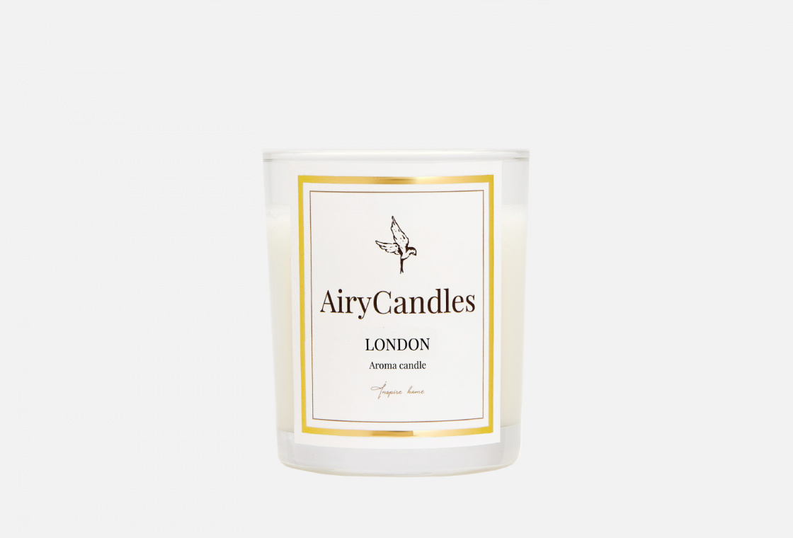 Свеча ароматическая с деревянным фитилем AiryCandles LONDON