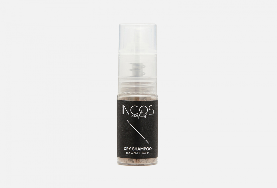 Оттеночный сухой шампунь в виде пудры для темных волос INCOS powder mist brown