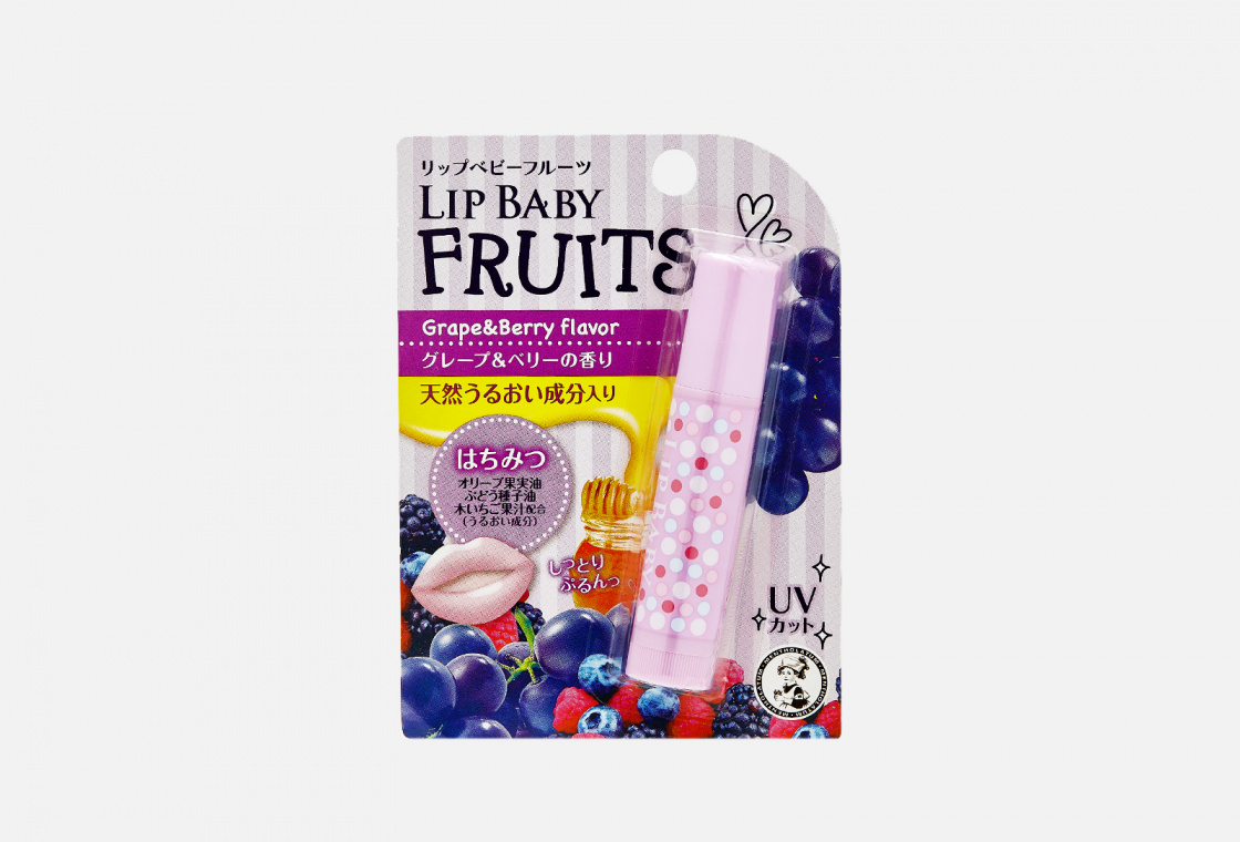 Бальзам для губ увлажняющий Виноград и лесные ягоды MENTHOLATUM LIP BABY FRUITS (Grape&Berry)