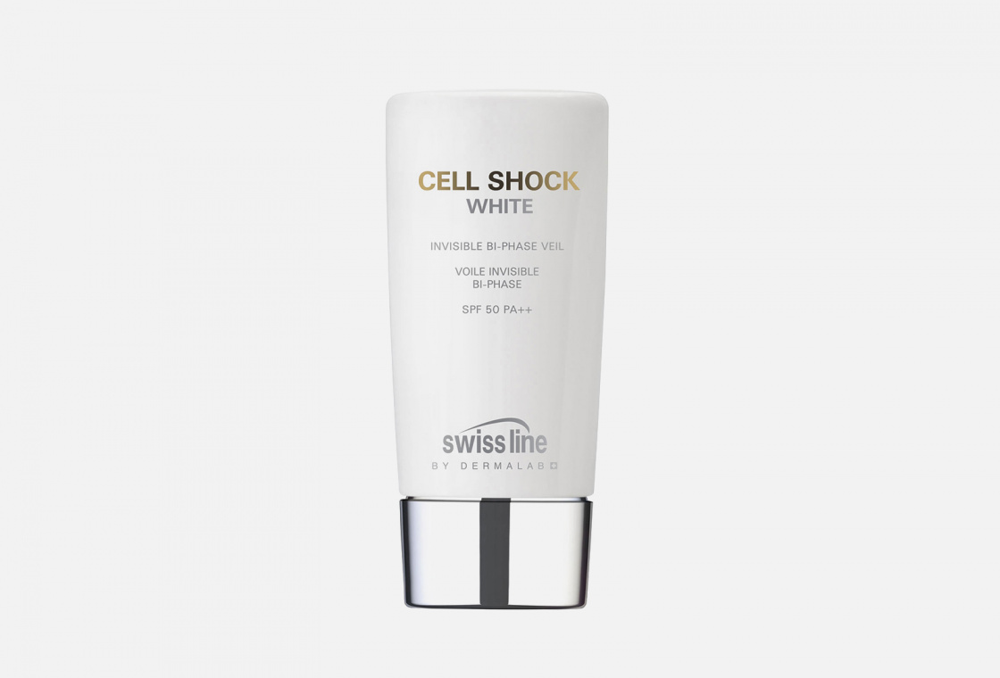 Крем для лица и области декольте Swiss Line Cell Shock White Invisible Veil