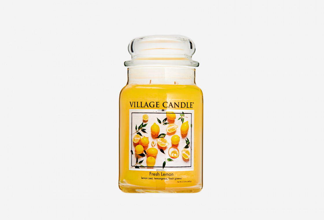 Ароматическая свеча, большая Village Candle Fresh Lemon