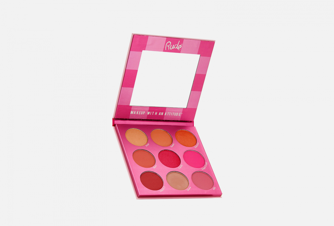 Blush crush. Rude Cosmetics blush Crush. Палетка румян летуаль Cheeky blush. Бюджетные палетки румян. Rude румяна.