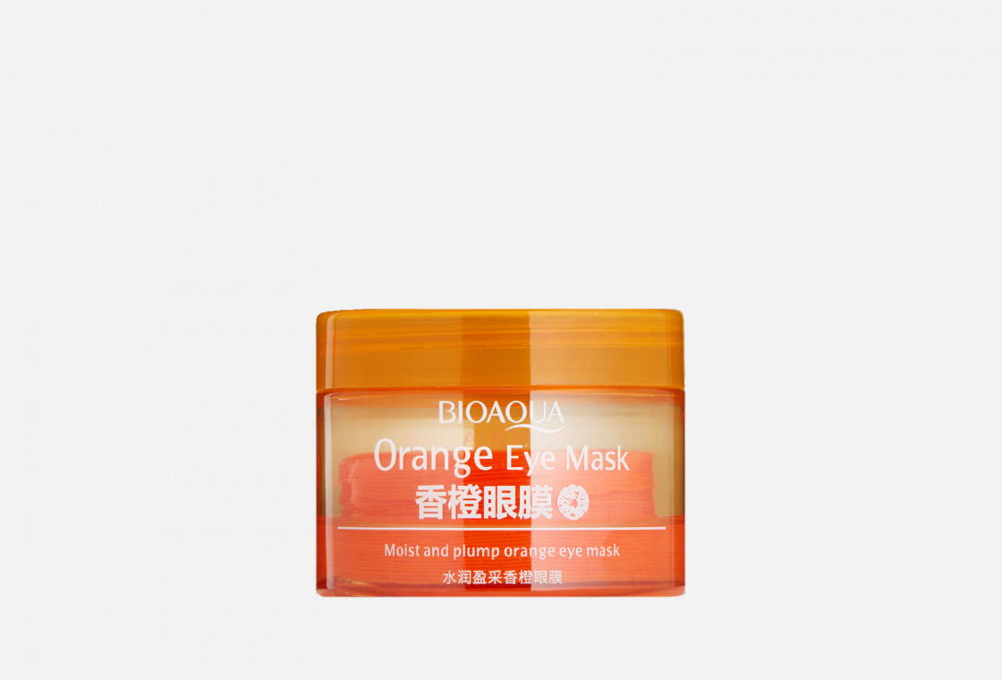 Тканевая освежающая и успокаивающая маска для глаз с апельсином и экстрактом зеленого чая BIOAQUA Orange Eye Mask