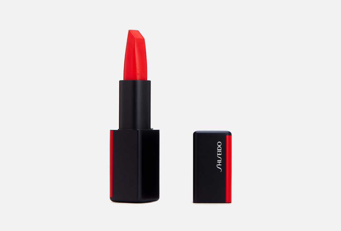 Shiseido матовая помада для губ Modernmatte. Shiseido Modernmatte Powder Lipstick 523 Mojo. Матовая помада Shiseido тон 513. Помада шисейдо оттенки.