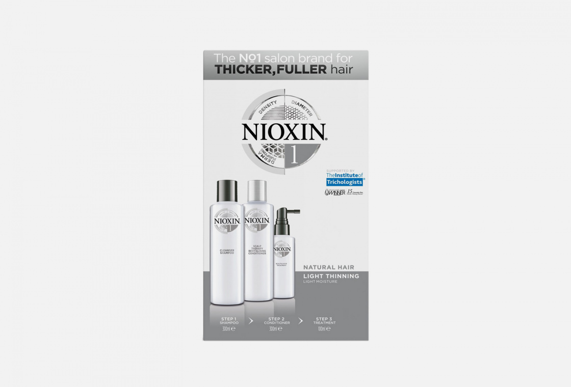 Уход за тонкими натуральными волосами Nioxin Hair System Kit 1