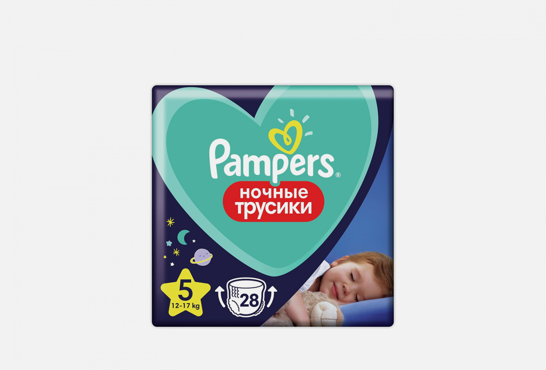 Ночные подгузники-трусики для мальчиков и девочек Pampers  Junior (12-17кг)