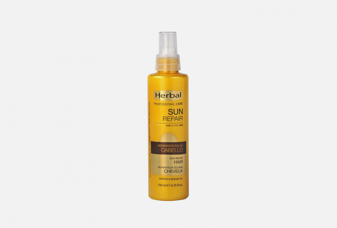 Увлажняющий и Питательный Спрей-Бальзам для Восстановления Волос после Солнца с Кератином и Маслом Кунжута Herbal HAIR SUN REPAIR