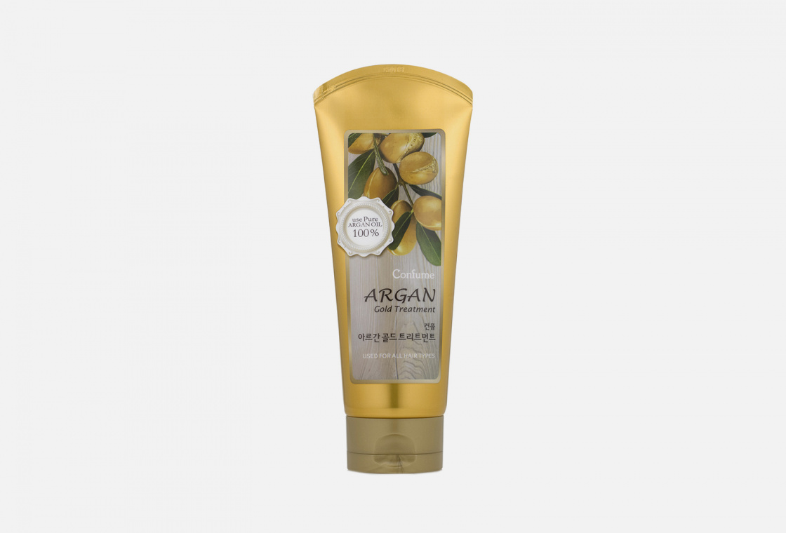 Питательная аргановая маска для волос с золотом и комплексом масел  Confume Argan Gold Treatment
