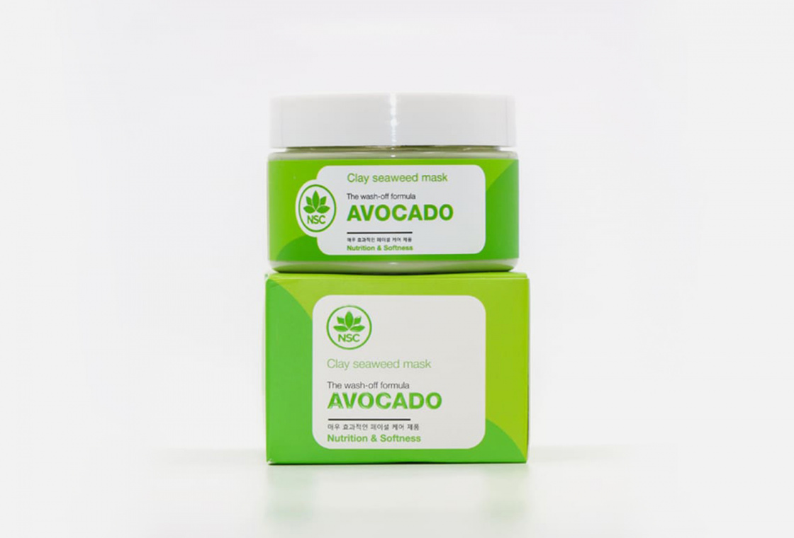 Питательная глиняная маска с Авокадо Name Skin Care Nutrition & Softness skin Clay Seaweed mask with Avocado