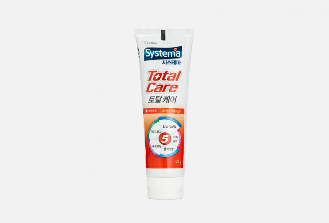 Зубная паста комплексный уход со вкусом апельсина фторсодержащая CJ LION Systema total care