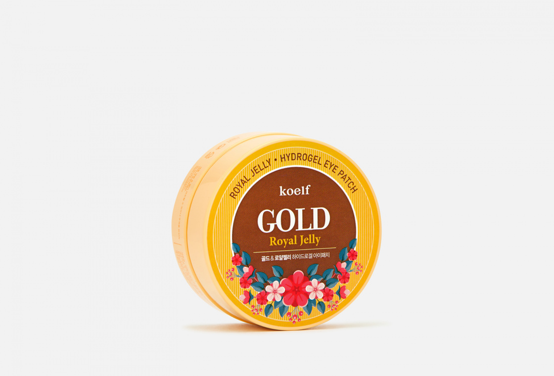 Патчи для области вокруг глаз гидрогелевые с экстрактом пчелиного маточного молочка и золотом Koelf Hydro Gel Gold & Royal Jelly Eye Patch