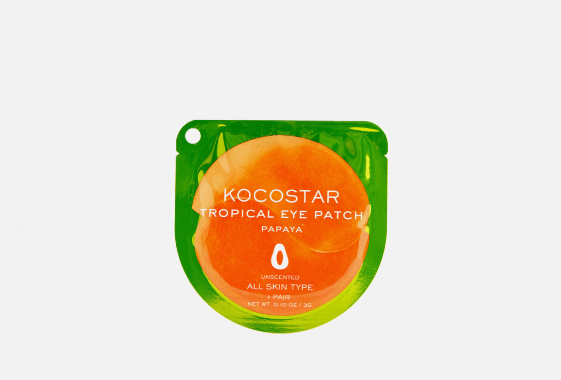 Патчи гидрогелевые для глаз Kocostar Tropical Eye Patch Papaya Single