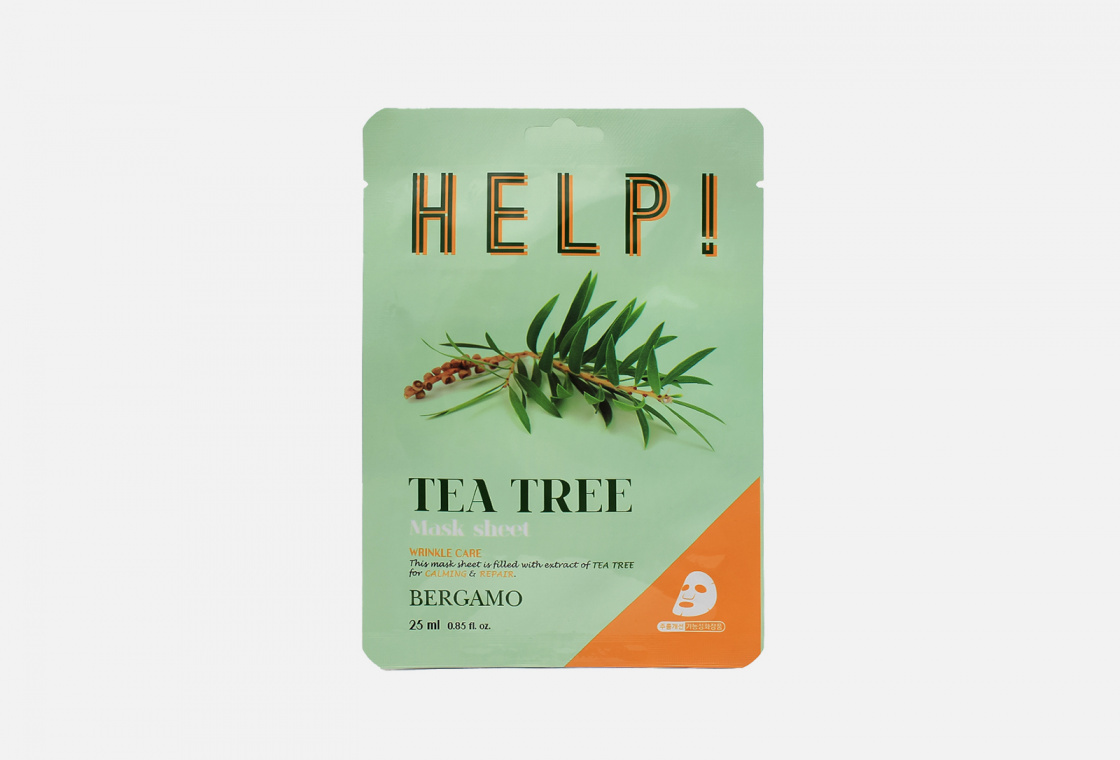 Мака для лица с экстрактом зеленного чая Bergamo Help Mask Pack Tea Tree