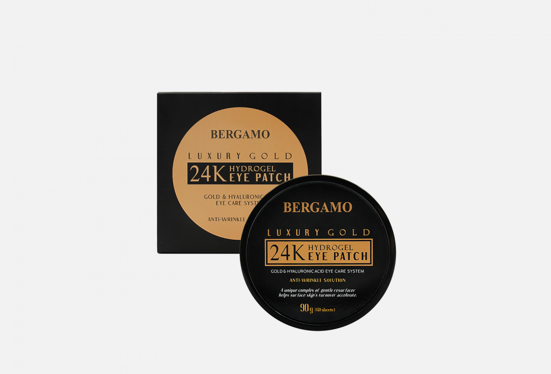 Патчи для глаз с золотым гидрогелем Bergamo Luxury Gold Hydrogel Eye Patch