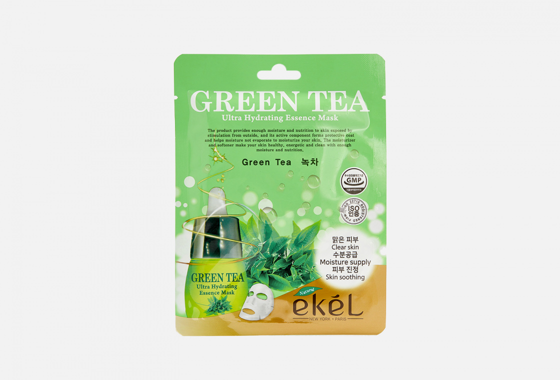 Тканевая маска для лица с экстрактом зеленого чая Ekel Mask Pack Green Tea