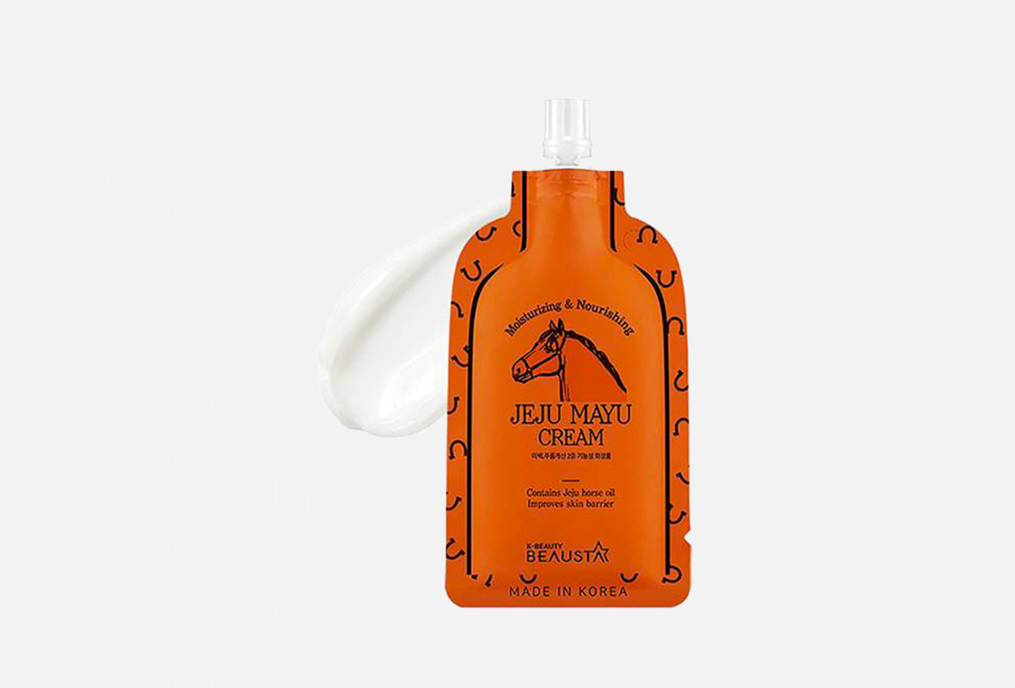 Интенсивный питательный крем для лица с лошадиным маслом Beausta JEJU Mayu Cream