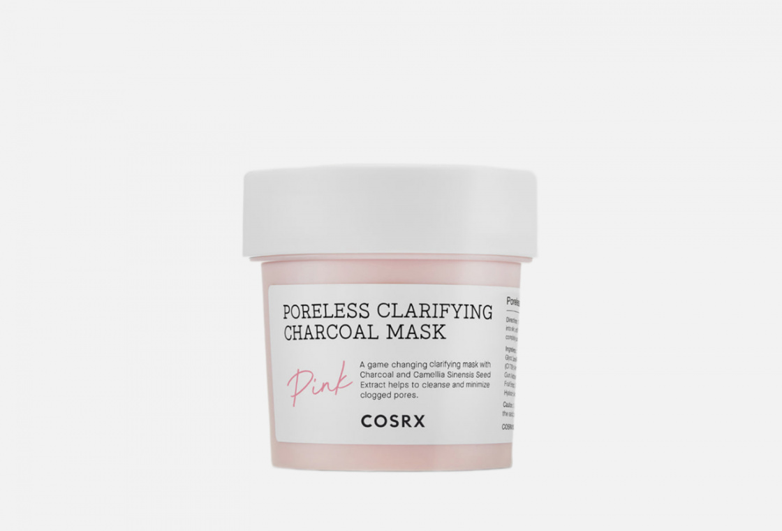 Очищающая маска для сужения пор с углём COSRX Poreless Clarifying Charcoal Mask - Pink