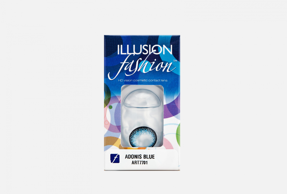 Цветные контактные линзы ILLUSION fashion ADONIS bc 8,6, dia 14,5, 2 шт.