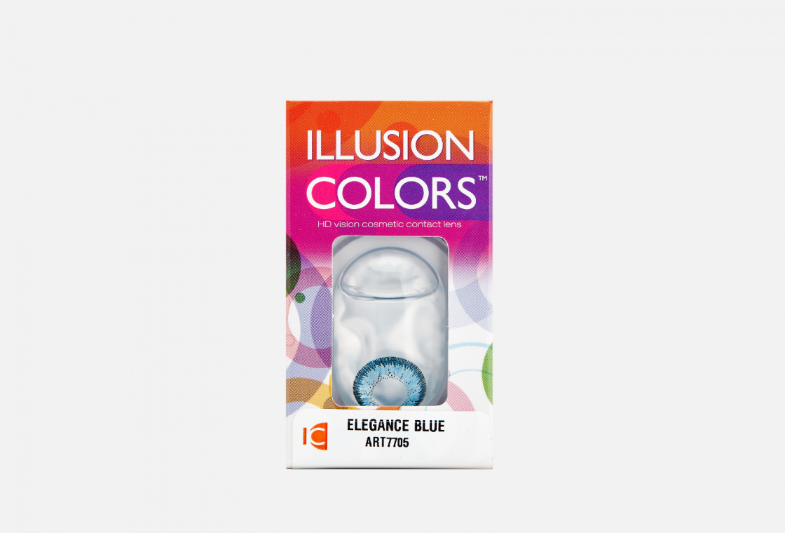 Цветные контактные линзы ILLUSION colors ELEGANCE bc 8,6, dia 14, 2 шт.