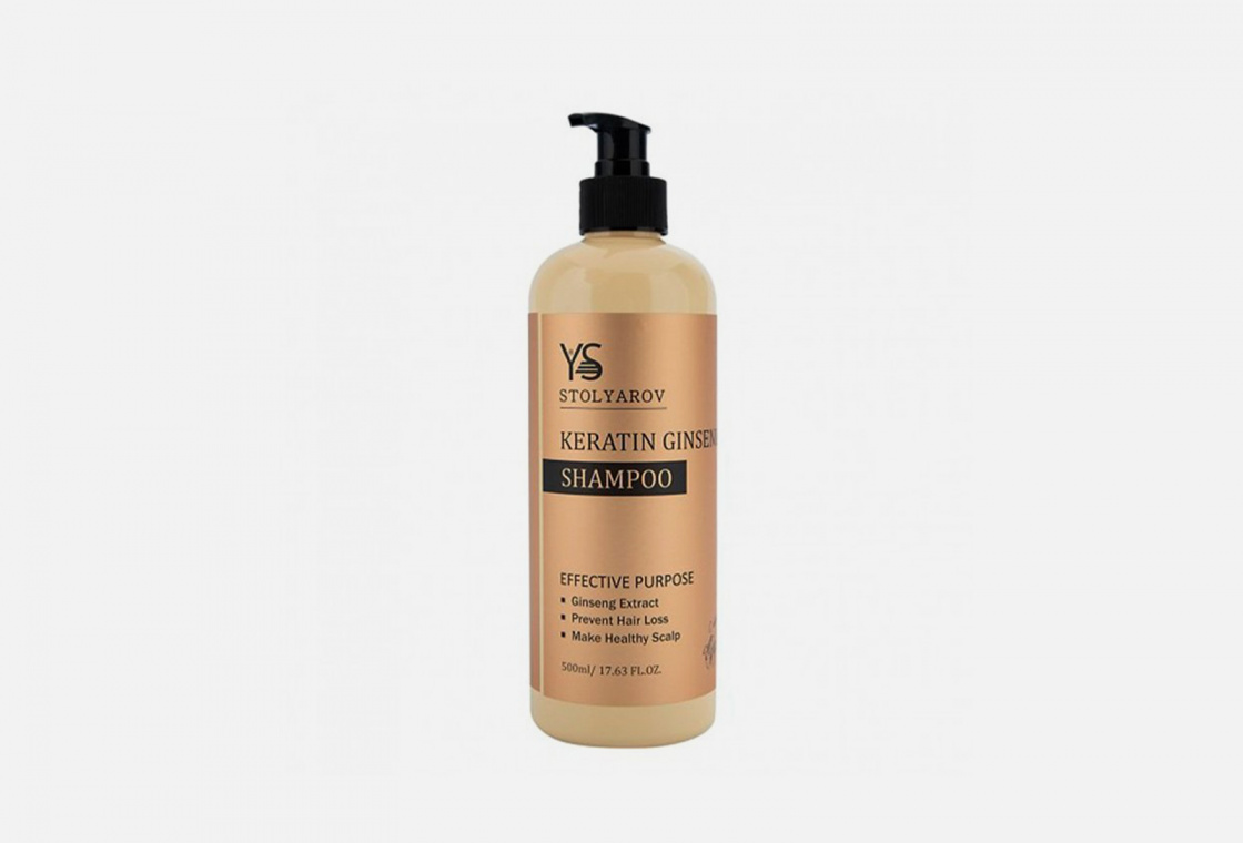 Шампунь для волос с кератином и экстрактом женьшеня STOLYAROV Keratin Ginseng Shampoo