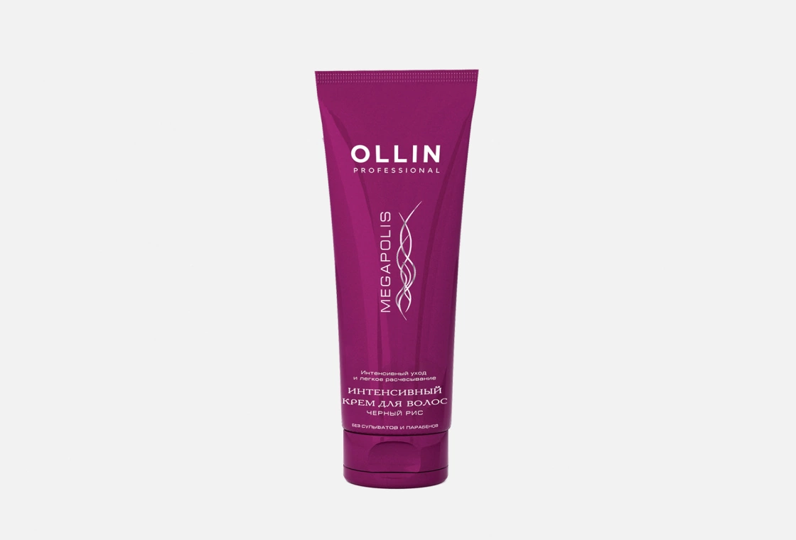 Обзор Интенсивного крема для волос на основе чёрного риса Ollin Professional megapolis